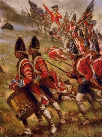 British march up Bunker Hill